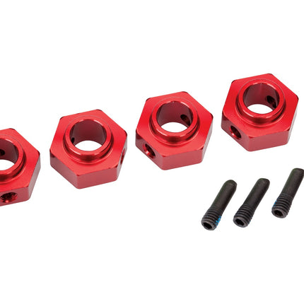 Traxxas 8269R TRX-4 12mm Hex Aluminum Wheel Hubs Red TRA8269R