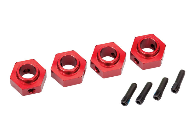 Traxxas 8269R TRX-4 12mm Hex Aluminum Wheel Hubs Red TRA8269R