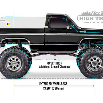 Traxxas TRX-4 1/10 High Trail Edition RC Crawler w/'79 Chevy K10 Truck Body &/TQi 2.4GHz Radio TRA92056-4