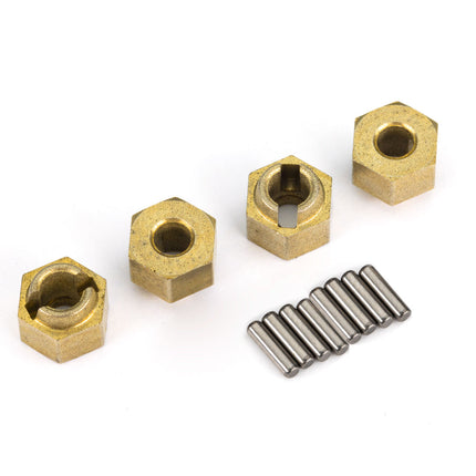 Traxxas 9750X 7 mm Brass Wheel Hubs (4) with Axle Pins TRA9750X