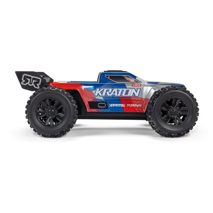Arrma Mini Kraton 3S BLX 4X4 1/16 RTR Brushless Speed Monster Truck (Red/Blue) w/2.4GHz Radio, 3S LiPo Battery & Charger ARA2508ST1