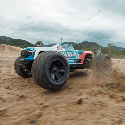 Arrma Mini Kraton 3S BLX 4X4 1/16 RTR Brushless Speed Monster Truck (Red/Blue) w/2.4GHz Radio, 3S LiPo Battery & Charger ARA2508ST1