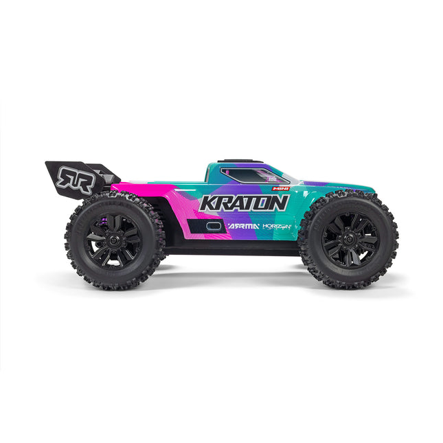 Arrma Mini Kraton 3S BLX 4X4 1/16 RTR Brushless Speed Monster Truck (Teal/Pink) w/2.4GHz Radio, 3S LiPo Battery & Charger ARA2508ST2