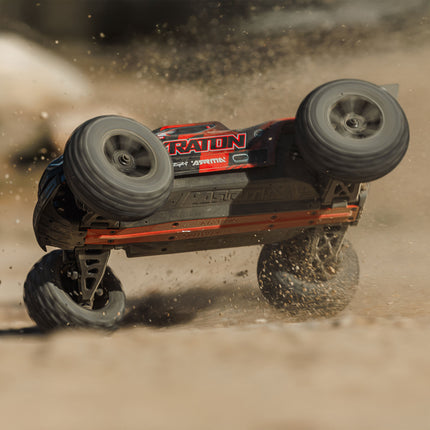 Arrma Mini Kraton 3S BLX 4X4 1/16 RTR Brushless Speed Monster Truck (Black/Red) w/2.4GHz Radio ARA2508T1