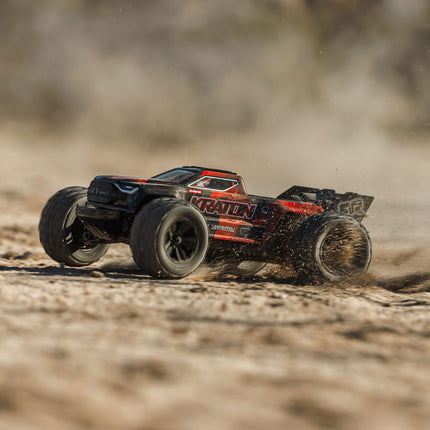 Arrma Mini Kraton 3S BLX 4X4 1/16 RTR Brushless Speed Monster Truck (Black/Red) w/2.4GHz Radio ARA2508T1