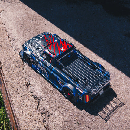 Arrma Infraction V2 6S BLX Brushless 1/7 RTR Electric 4WD Street Bash Truck Blue ARA7615V2T1