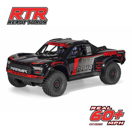 Arrma Mojave 6S EXB RTR Brushless 1/7 4WD Extreme Bash Desert Truck (Black/Red) w/2.4GHz Radio ARA7704V3T1