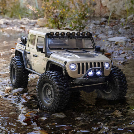Axial SCX10 III Jeep JT Gladiator 1/10 RTR 4WD Electric Trail Rock Crawler (Tan) w/2.4GHz Radio AXI-2443T1