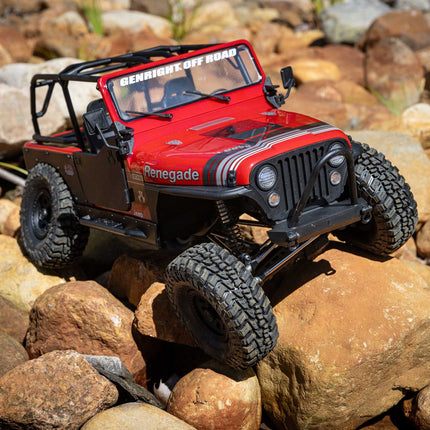 Axial SCX10 III Jeep CJ-7 V2 1/10 RTR 4WD Brushed Rock Crawler (Red) w/2.4GHz Transmitter AXI03008V2T1