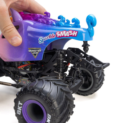 Losi 1/18 Mini LMT 4x4 Brushed RTR Monster Truck (Sparkle Smash) w/SLT2 2.4GHz Radio, Battery & Charger LOS01026T5