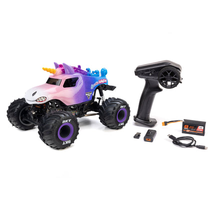 Losi 1/18 Mini LMT 4x4 Brushed RTR Monster Truck (Sparkle Smash) w/SLT2 2.4GHz Radio, Battery & Charger LOS01026T5