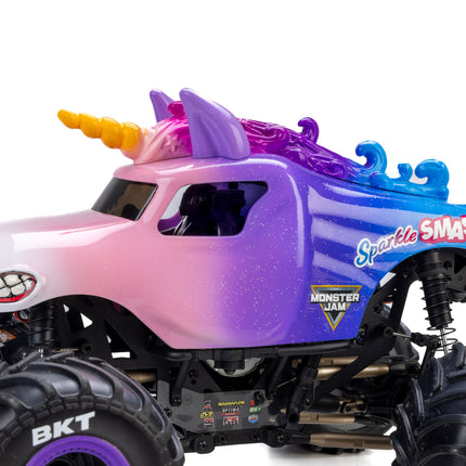 Losi 1/18 Mini LMT 4x4 Brushed RTR Monster Truck (Sparkle Smash) w/SLT2 2.4GHz Radio, Battery & Charger LOS01026T5
