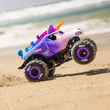 Losi 1/18 Mini LMT 4x4 Brushed RTR Monster Truck (Sparkle Smash) w/SLT2 2.4GHz Radio, Battery & Charger LOS01026T5