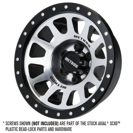 Proline 1/6 Method 305 Alum F/R 2.9" +2 Offset SCX6 Wheel Faces Silver PRO281400