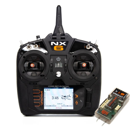 Spektrum RC NX6 2.4GHz DSMX 6-Channel Radio System w/AR6610T Receiver SPM6775