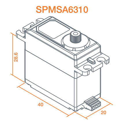 Spektrum RC A6310 Ultra Torque Metal Gear Brushless Airplane Servo HV SPMSA6310