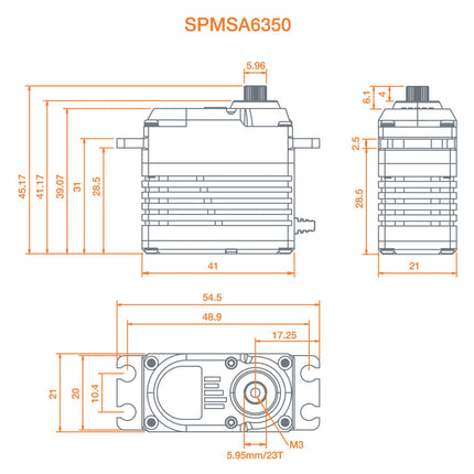 Spektrum A6350 Ultra Torque / High Speed Brushless HV Servo SPMSA6350