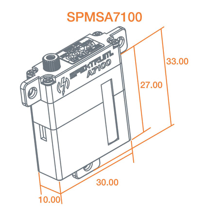 Spektrum A7100 MT/MS Metal Gear HV Wing Servo SPMSA7100