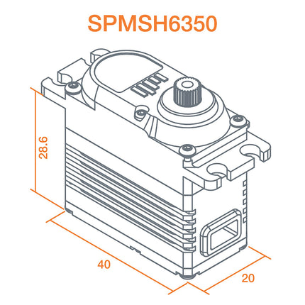 Spektrum RC H6350 Ultra Torque High Speed Heli Cyclic HV Servo SPMSH6350