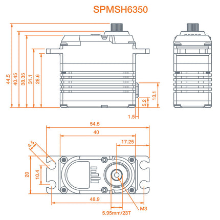 Spektrum RC H6350 Ultra Torque High Speed Heli Cyclic HV Servo SPMSH6350