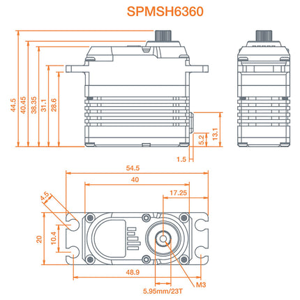 Spektrum H6360 Mid Torque Ultra Speed Heli Tail HV Servo SPMSH6360