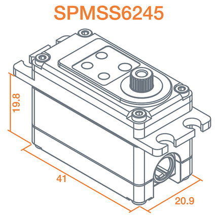 Spektrum RC S6245 Digital High Speed High Torque Waterproof Metal Gear Servo SPMSS6245