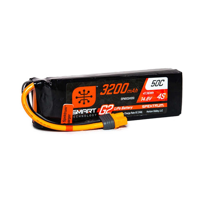 Spektrum RC 4S Smart G2 LiPo 50C Battery Pack (14.8V/3200mAh) w/IC3 SPMX324S50