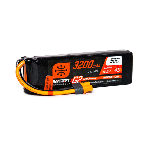 Spektrum RC 4S Smart G2 LiPo 50C Battery Pack (14.8V/3200mAh) w/IC3 SPMX324S50