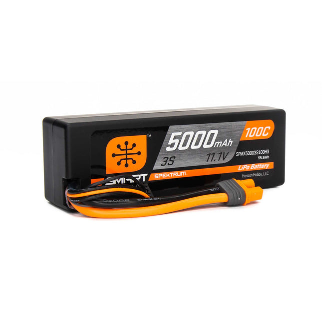 Spektrum 5000mAh 3S 11.1V 100C Smart LiPo Hardcase IC3 SPMX50003S100H3