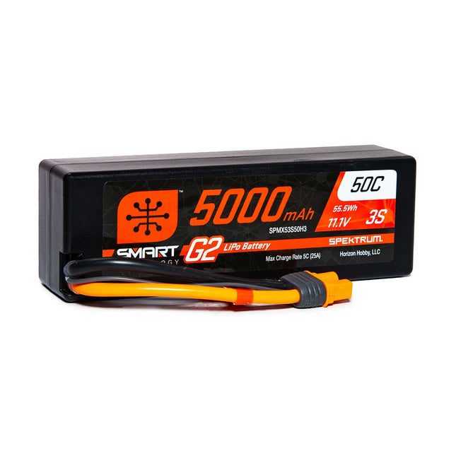 Spektrum RC 3S Smart G2 LiPo 50C Battery Pack w/IC3 11.1V/5000mAh SPMX53S50H3