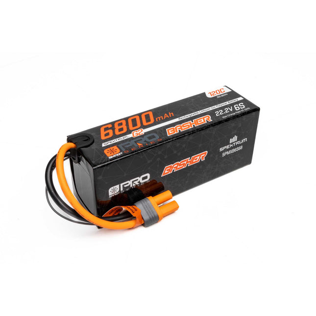 Spektrum 22.2V 6800mAh 6S 120C Smart G2 Pro Basher LiPo IC5 SPMXB6S68