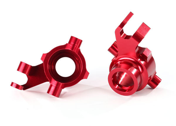 Traxxas 8937R Maxx Aluminum Steering Blocks Red TRA8937R