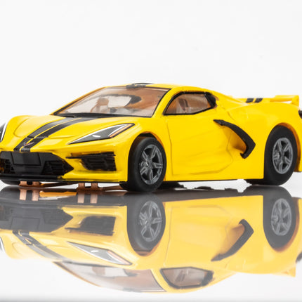 Corvette C8, Accelerate Yellow, HO Scale Slot Car AFX22013