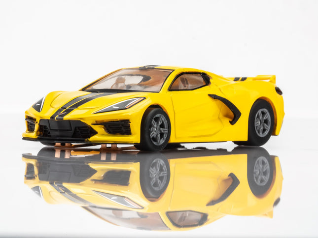 Corvette C8, Accelerate Yellow, HO Scale Slot Car AFX22013