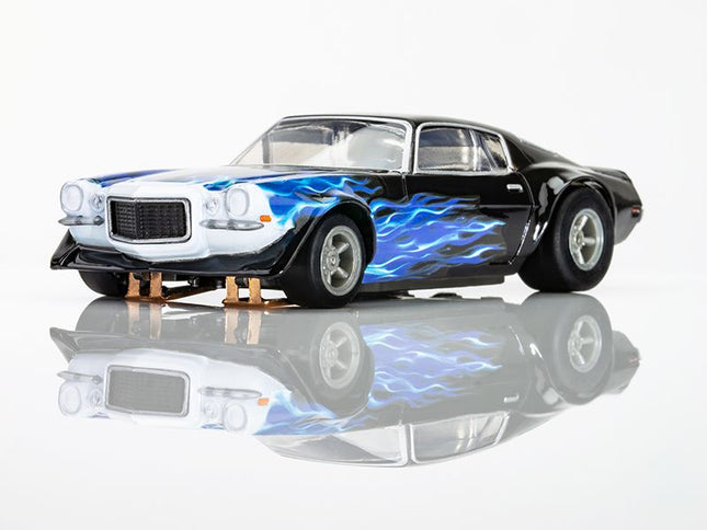 1973 Camaro Wildfire, Black/Blue, HO Scale Slot Car AFX22046