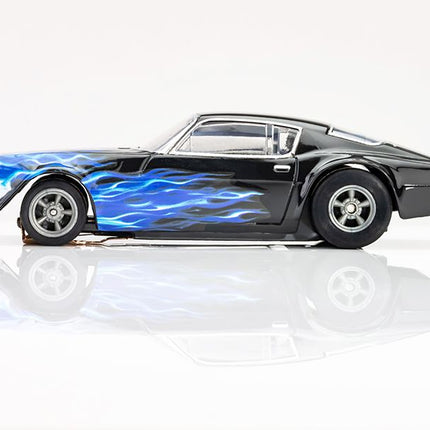 1973 Camaro Wildfire, Black/Blue, HO Scale Slot Car AFX22046