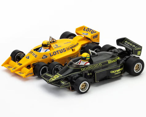 AFX Mega G+ Senna Limited Edition 80s Formula Slot Car Track Set w/Two 80s Formula Cars (LWB) (Mega G+) AFX22112