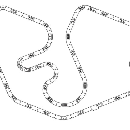 AFX Mega G+ Senna Limited Edition 80s Formula Slot Car Track Set w/Two 80s Formula Cars (LWB) (Mega G+) AFX22112