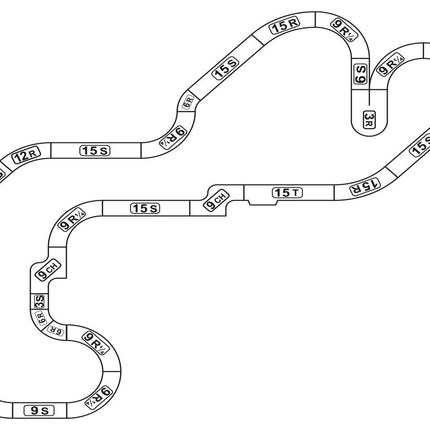 AFX Mega G+ Senna Limited Edition 80s Formula Slot Car Track Set w/Two 80s Formula Cars (LWB) (Mega G+) AFX22112