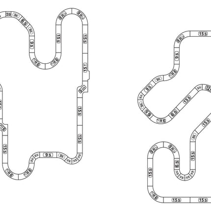 AFX Mega G+ Senna Limited Edition 80s Formula Slot Car Track Set w/Two 80s Formula Cars (LWB) (Mega G+) AFX22112