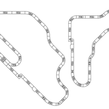 AFX Mega G+ Senna Limited Edition 80s Formula Slot Car Track Set w/Two 80s Formula Cars (LWB) (Mega G+) AFX22112