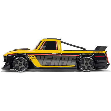 Arrma Infraction Grom 3S BLX 1/12 4WD RTR Brushless Street Bash Truck (Yellow/Black) w/2.4GHz Radio, DSC, Battery & Charger ARA2315ST2