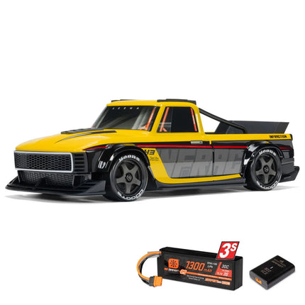 Arrma Infraction Grom 3S BLX 1/12 4WD RTR Brushless Street Bash Truck (Yellow/Black) w/2.4GHz Radio, DSC, Battery & Charger ARA2315ST2