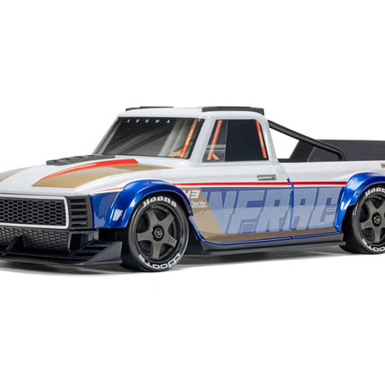 Arrma Infraction Grom 3S BLX 1/12 4WD RTR Brushless Street Bash Truck (White/Blue) w/2.4GHz Radio & DSC ARA2315T1