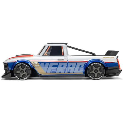 Arrma Infraction Grom 3S BLX 1/12 4WD RTR Brushless Street Bash Truck (White/Blue) w/2.4GHz Radio & DSC ARA2315T1