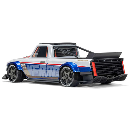 Arrma Infraction Grom 3S BLX 1/12 4WD RTR Brushless Street Bash Truck (White/Blue) w/2.4GHz Radio & DSC ARA2315T1