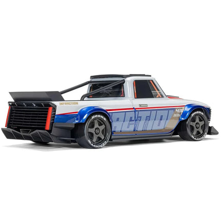 Arrma Infraction Grom 3S BLX 1/12 4WD RTR Brushless Street Bash Truck (White/Blue) w/2.4GHz Radio & DSC ARA2315T1