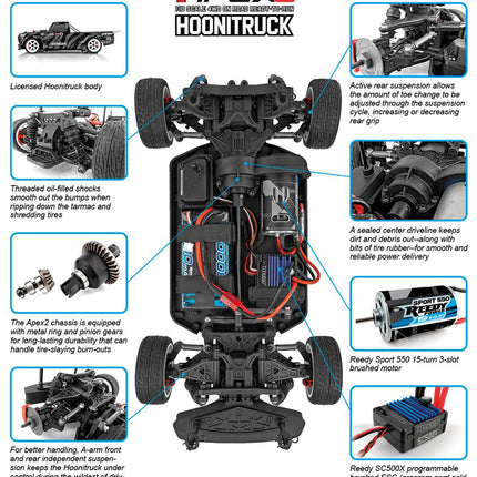 Team Associated Apex2 Hoonitruck RTR 1/10 Electric 4WD Truck ASC30123