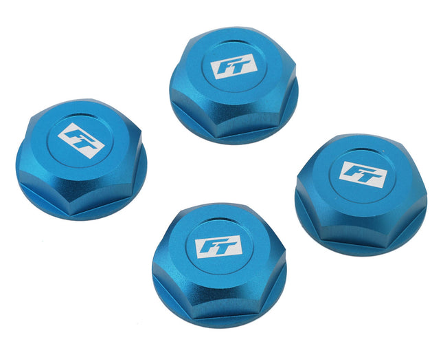 Team Associated 81672 Factory Team Aluminum 17mm Capped Wheel Hex Nuts (Blue) (4) ASC81672