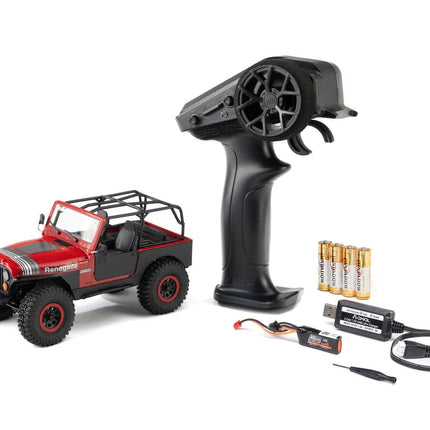 Axial SCX30 Jeep CJ-7 Renegade 1/30 4WD RTR Scale Mini Crawler (Crawler Version) (Red) w/2.4GHz Radio, Battery & Charger AXI-3273T1